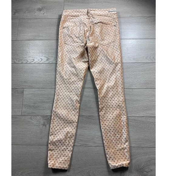 Anthropologie Pilcro Velvet High-Rise Skinny Ankle Polka Dot Pants - Picture 5 of 16